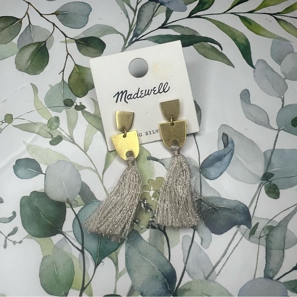 Madewell Gold Plated Sterling Silver Tassel Earrings - Picture 2 of 3
